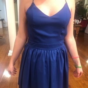 Royal blue short dress